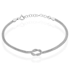Histoire d'Or Bracelet Deauville Argent Blanc Clearance