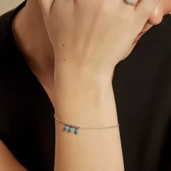 Histoire d'Or Bracelet Della Argent Blanc Turquoise Sale