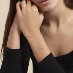 Histoire d'Or Bracelet Dennis Or Blanc Topaze New