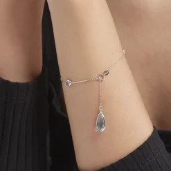 Histoire d'Or Bracelet Dennis Or Blanc Topaze New