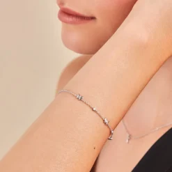 Histoire d'Or Bracelet Diep Argent Blanc Oxyde De Zirconium Sale