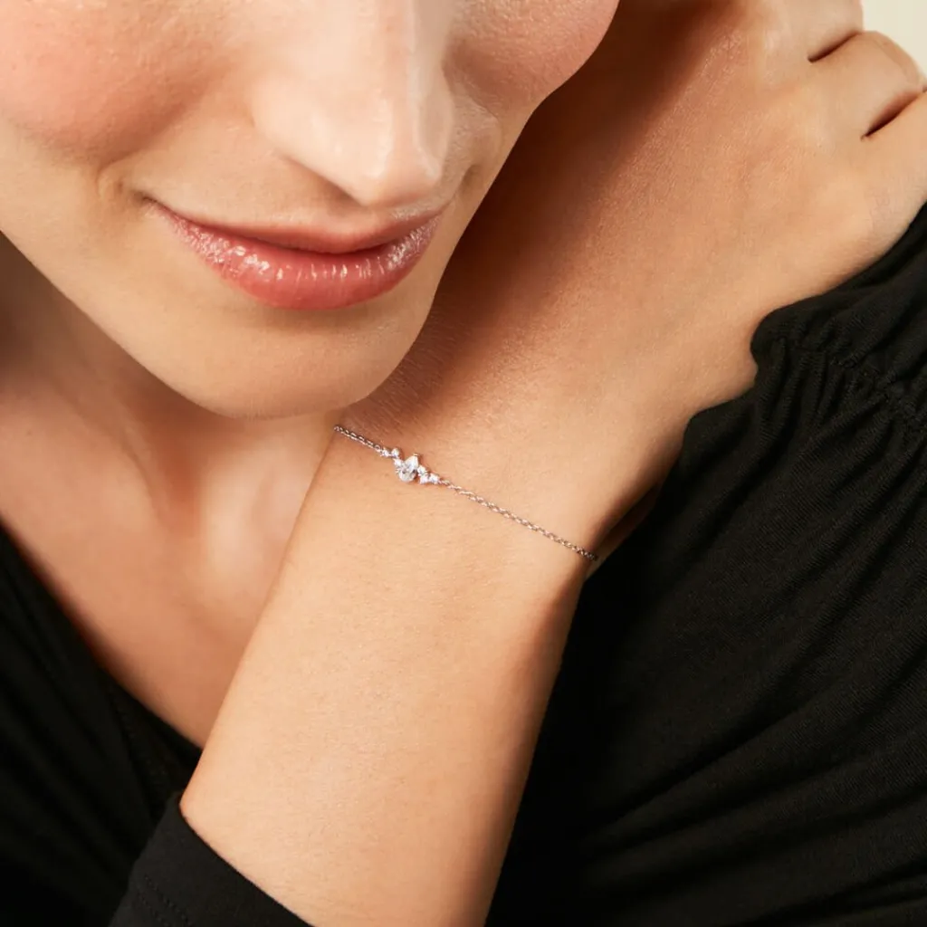 Histoire d'Or Bracelet Eclat d'Aurore Argent Blanc Oxyde De Zirconium Clearance