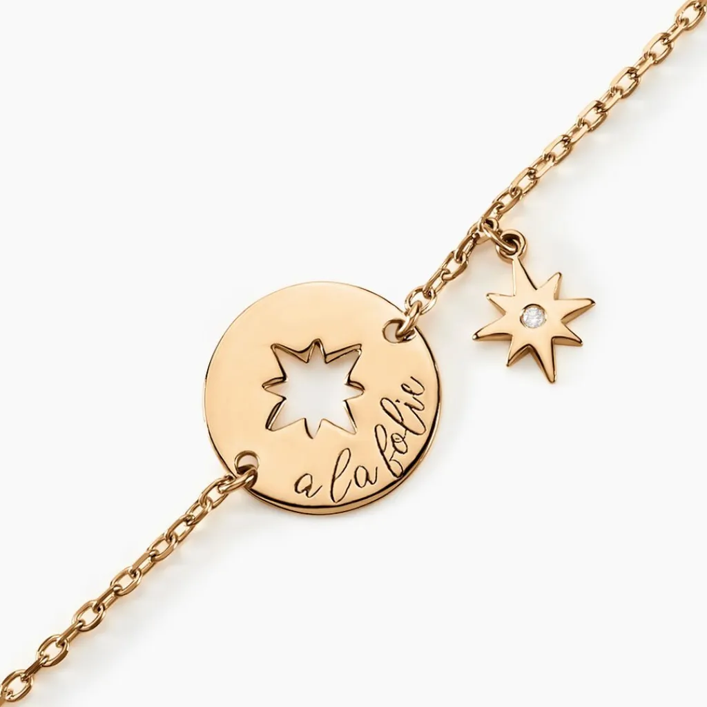 Histoire d'Or Bracelet Edythe Plaqué Or Jaune Oxyde De Zirconium New