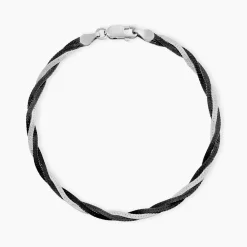 Histoire d'Or Bracelet Ehud Argent Bicolore Discount