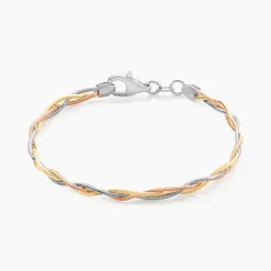 Histoire d'Or Bracelet Eira argent tricolore Outlet