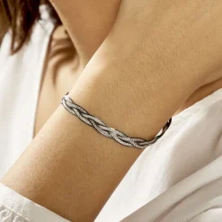 Histoire d'Or Bracelet Elae Argent Bicolore argent blanc Sale