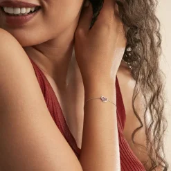 Histoire d'Or Bracelet Eliana Or Blanc Amethyste Et Oxyde De Zirconium or blanc amethyste violette Outlet