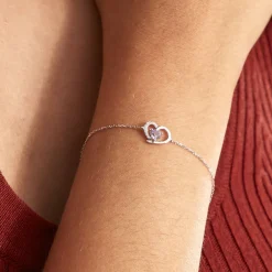 Histoire d'Or Bracelet Eliana Or Blanc Amethyste Et Oxyde De Zirconium or blanc amethyste violette Outlet