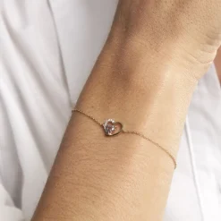 Histoire d'Or Bracelet Eliana Or Jaune Améthyste Oxyde De Zirconium or jaune améthyste rose New