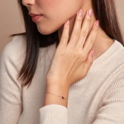 Histoire d'Or Bracelet Eliana Or Jaune Rhodolite Oxyde De Zirconium or jaune rhodolite rouge Sale