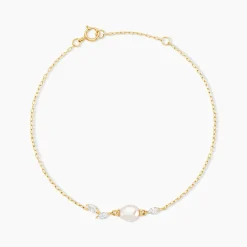 Histoire d'Or Bracelet Elysia Or Jaune Perle De Culture Oxyde De Zirconium Clearance