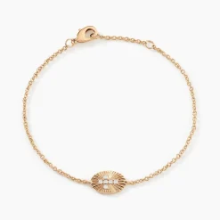 Histoire d'Or Bracelet Embrasement Plaqué Or Jaune Oxyde De Zirconium New