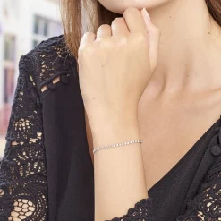 Histoire d'Or Bracelet Emna Argent Blanc Pierre De Synthese Discount
