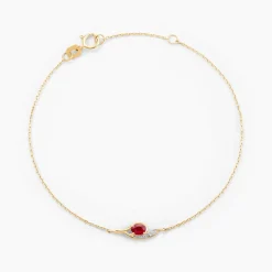 Histoire d'Or Bracelet Emotion Diamant or jaune rubis New