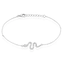 Histoire d'Or Bracelet Eponine Argent Blanc Oxyde De Zirconium New