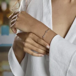 Histoire d'Or Bracelet Eshan Argent Blanc Oxyde De Zirconium Hot