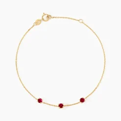 Histoire d'Or Bracelet Esmerald Rendez-Vous Or Jaune Rubis Discount