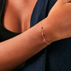 Histoire d'Or Bracelet Esmerald Rendez-Vous Or Jaune Rubis Discount