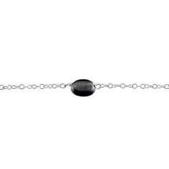 Histoire d'Or Bracelet Evren Argent Blanc Pierre De Synthese argent blanc pierre noire Discount