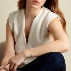 Histoire d'Or Bracelet Feath Argent Blanc Oxyde De Zirconium Discount