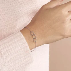 Histoire d'Or Bracelet Flat Argent Blanc Clearance