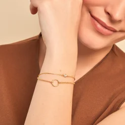 Histoire d'Or Bracelet Flo Plaqué Or Jaune Oxyde De Zirconium Discount