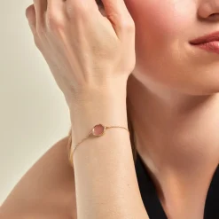 Histoire d'Or Bracelet Florica Or Jaune Calcédoine or jaune calcedoine rose Sale