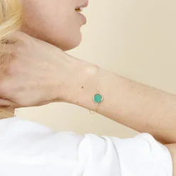 Histoire d'Or Bracelet Florica Or Jaune Malachite Outlet