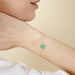 Histoire d'Or Bracelet Florica Or Jaune Malachite Outlet