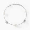 Histoire d'Or Bracelet Gaetane Argent Blanc Perle De Culture Oxyde De Zirconium Best