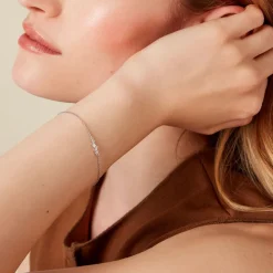 Histoire d'Or Bracelet Galla Argent Blanc Oxyde De Zirconium Best