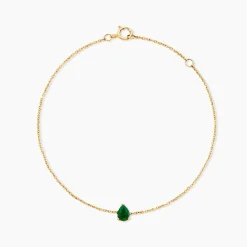 Histoire d'Or Bracelet Gathbiyya Or Jaune Emeraude