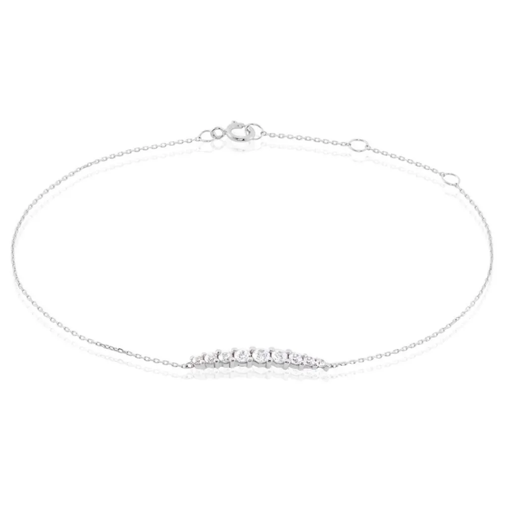 Histoire d'Or Bracelet Georas Or Blanc Oxyde Best