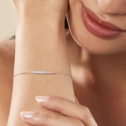 Histoire d'Or Bracelet Georas Or Blanc Oxyde Best