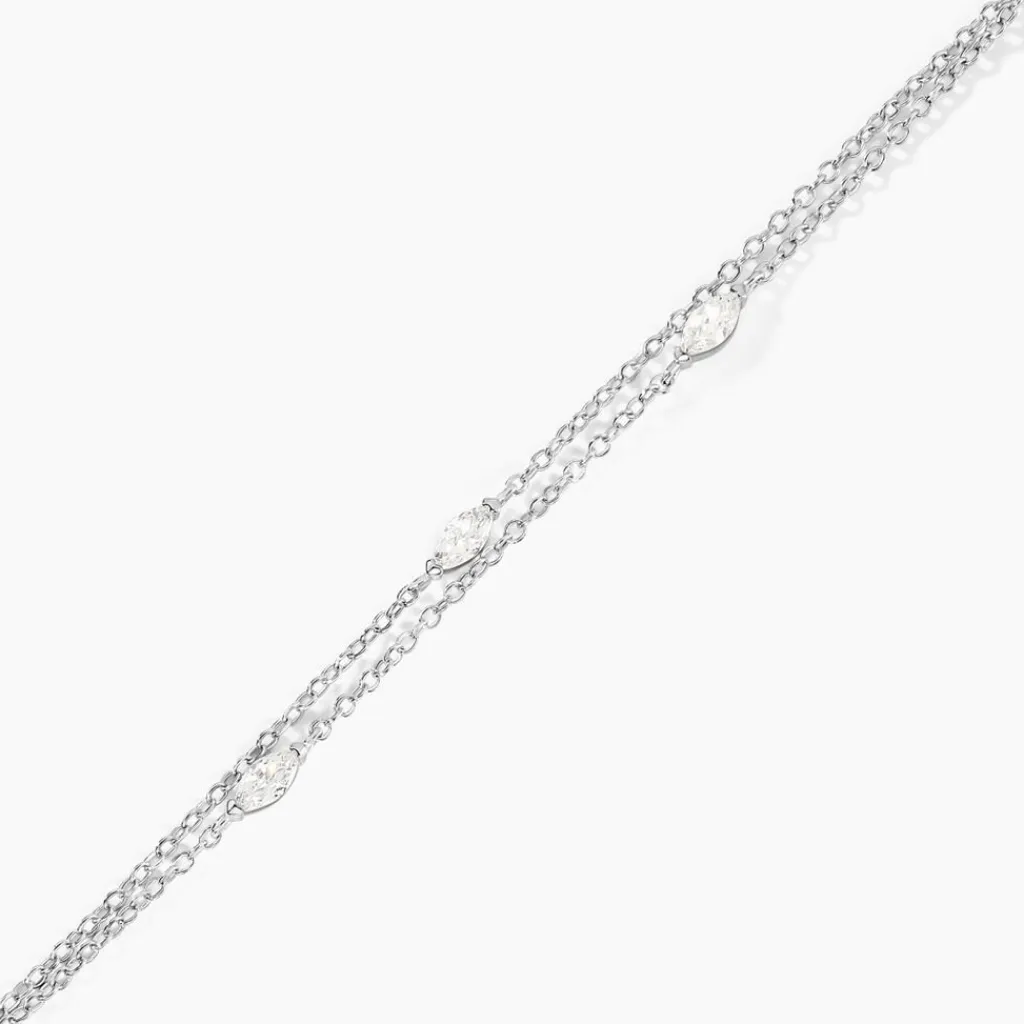 Histoire d'Or Bracelet Giulette De Zirconium argent blanc oxyde Outlet