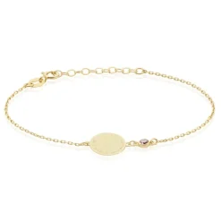 Histoire d'Or Bracelet Giusto Plaque Or Oxyde De Zirconium