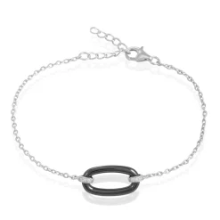 Histoire d'Or Bracelet Greta Argent Blanc Céramique Et Oxyde De Zirconium