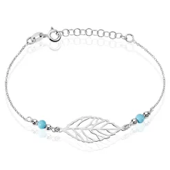 Histoire d'Or Bracelet Grethel Argent Blanc Turquoise Outlet