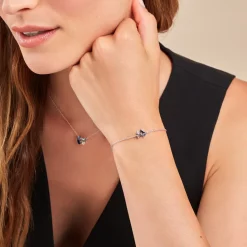 Histoire d'Or Bracelet Guillemette Argent Blanc Pierre D'imitation Best