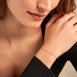 Histoire d'Or Bracelet Gypsie Argent Blanc Oxyde De Zirconium