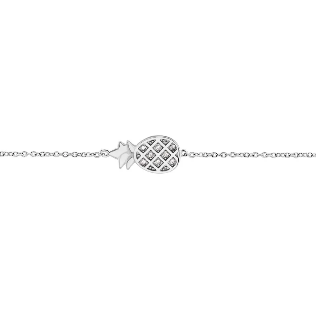 Histoire d'Or Bracelet Harold Argent Blanc Oxyde De Zirconium Sale