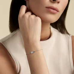 Histoire d'Or Bracelet Harold Argent Blanc Oxyde De Zirconium Sale