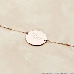 Histoire d'Or Bracelet Helenia Pastille Gravable or rose Clearance