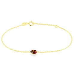 Histoire d'Or Bracelet Helidie Coccinelle Or Jaune