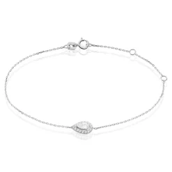 Histoire d'Or Bracelet Hildana Or Blanc Oxyde De Zirconium Sale