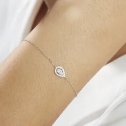 Histoire d'Or Bracelet Hildana Or Blanc Oxyde De Zirconium Sale