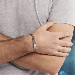 Histoire d'Or Bracelet Hugo Acier Blanc Online