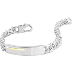 JOURDAN Bracelet Identité Adoline Acier Blanc Diamant Outlet