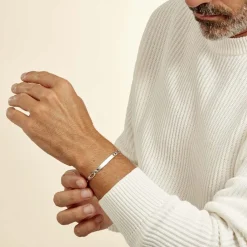 Histoire d'Or Bracelet Identité Anilo Argent Blanc Hot