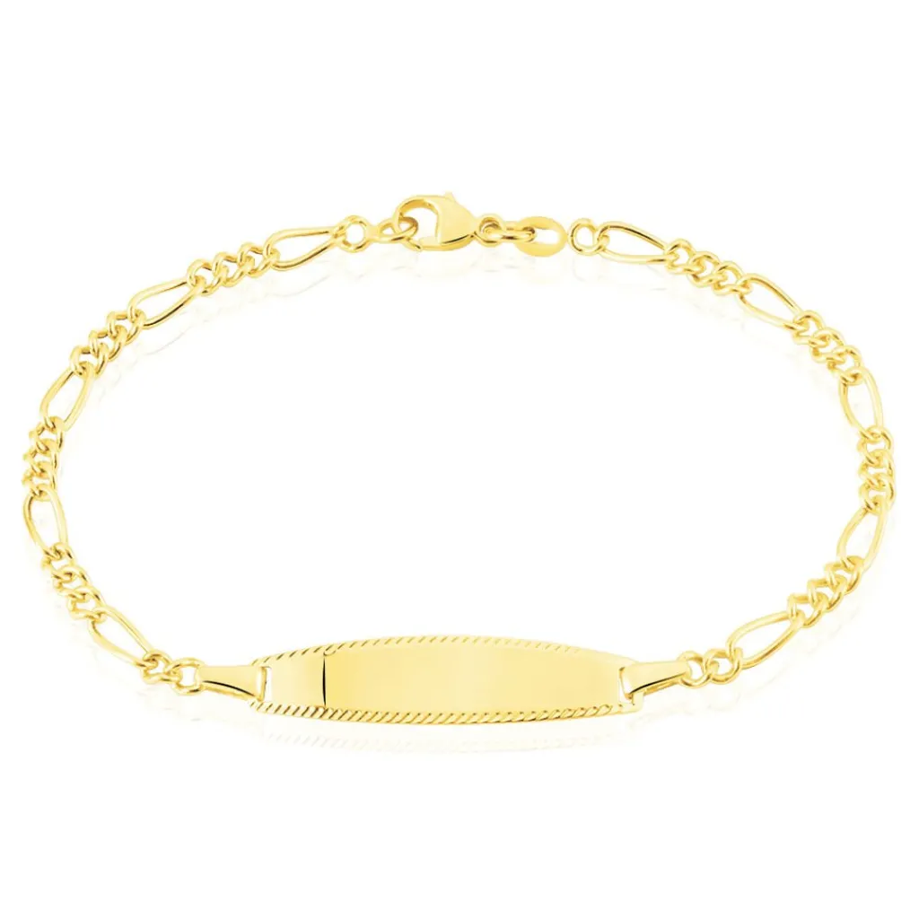 Histoire d'Or Bracelet Identité Bartolomee Maille Alternee 1/3 or jaune Discount